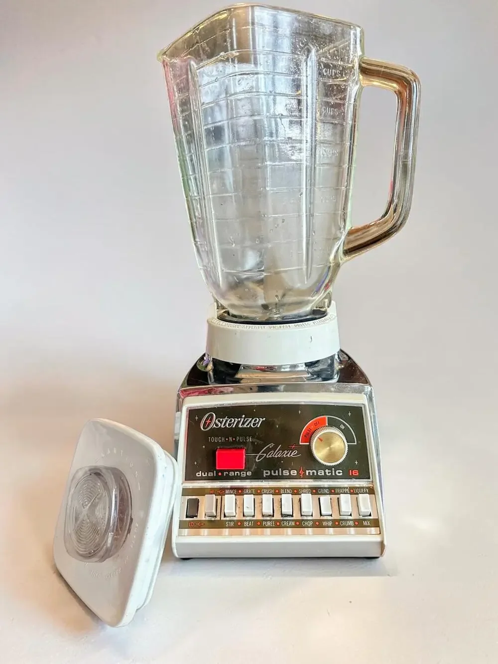 Vintage Osterizer Galaxie Pulse Matic 16 Blender Glass Jar USA Tested Works